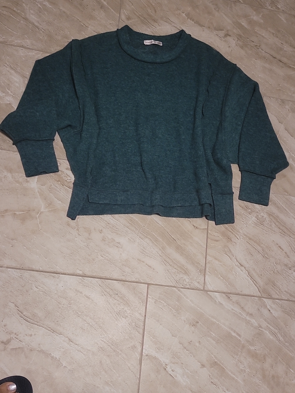 Zenana Outfitters Teal Crewneck Pullover